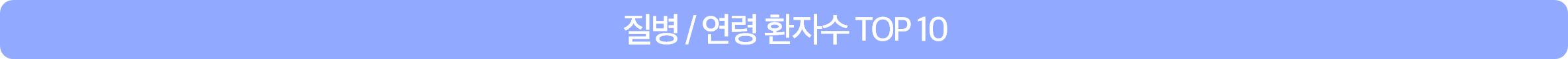 질병 / 연령 환자수 TOP 10